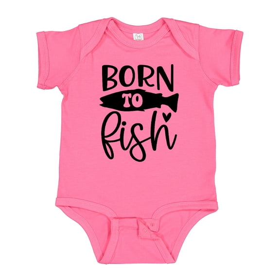 Inktastic Born to Fish Boys or Girls Baby Bodysuit