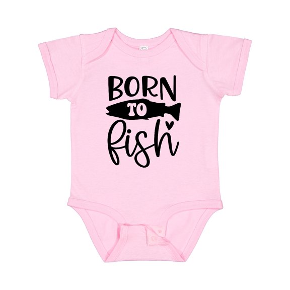 Inktastic Born to Fish Boys or Girls Baby Bodysuit