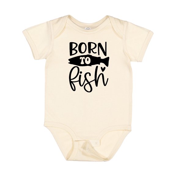 Inktastic Born to Fish Boys or Girls Baby Bodysuit