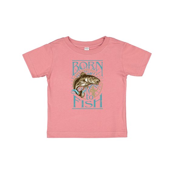 Inktastic Born to Fish Boys or Girls Baby T-Shirt
