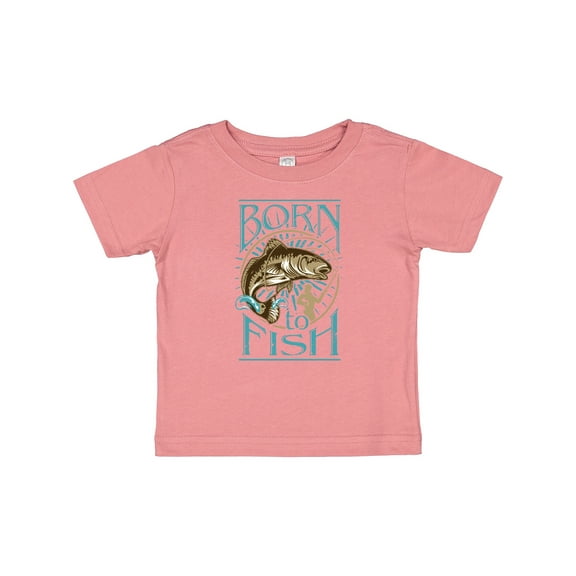 Inktastic Born to Fish Boys or Girls Baby T-Shirt