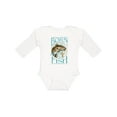thumbnail image 1 of Inktastic Born to Fish Boys or Girls Long Sleeve Baby Bodysuit, 1 of 5