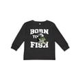 thumbnail image 1 of Inktastic Born to Fish Boys or Girls Long Sleeve Toddler T-Shirt, 1 of 5