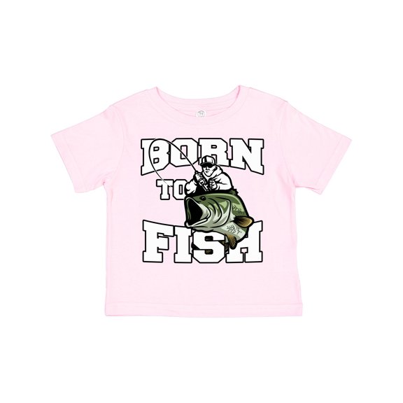 Inktastic Born to Fish Boys or Girls Toddler T-Shirt