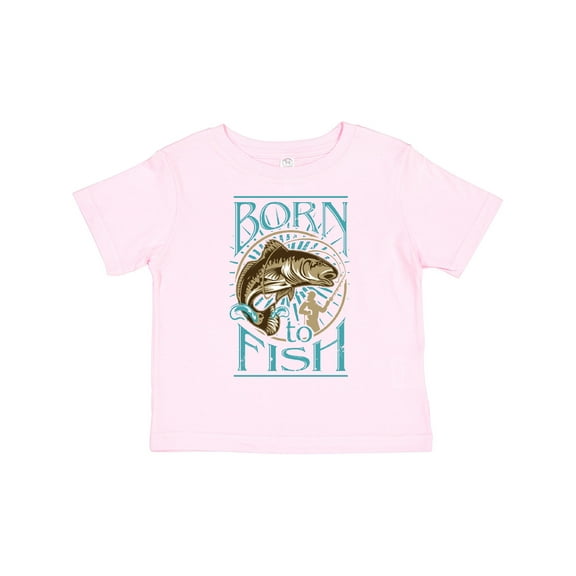 Inktastic Born to Fish Boys or Girls Toddler T-Shirt