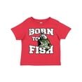 thumbnail image 1 of Inktastic Born to Fish Boys or Girls Toddler T-Shirt, 1 of 5