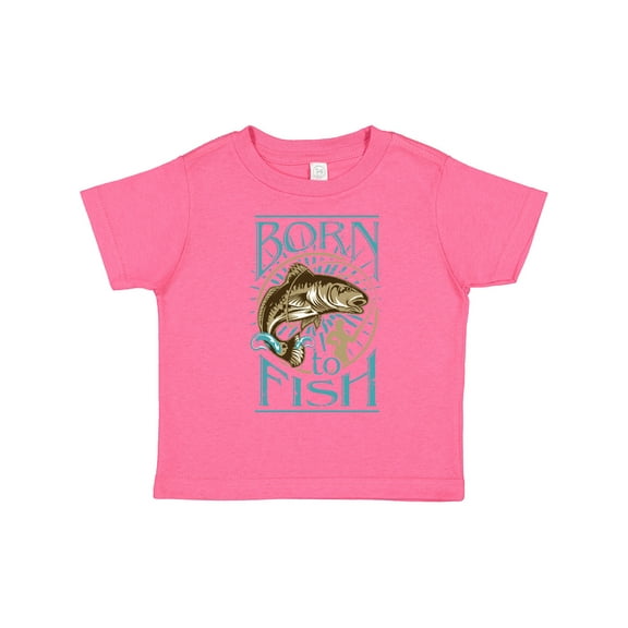 Inktastic Born to Fish Boys or Girls Toddler T-Shirt