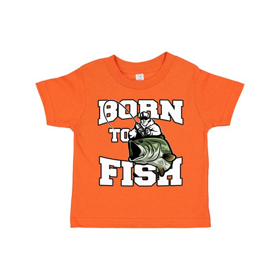 Inktastic Born to Fish Boys or Girls Toddler T-Shirt