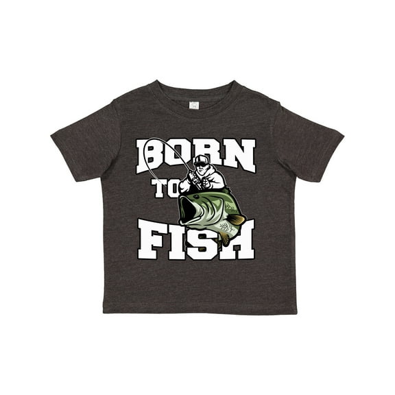 Inktastic Born to Fish Boys or Girls Toddler T-Shirt