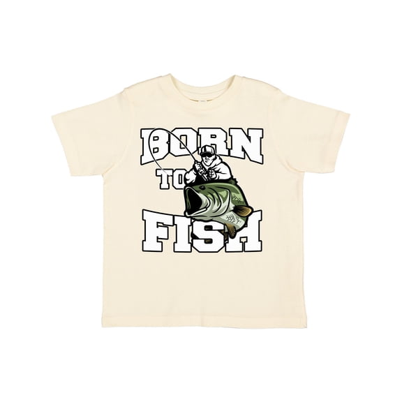 Inktastic Born to Fish Boys or Girls Toddler T-Shirt