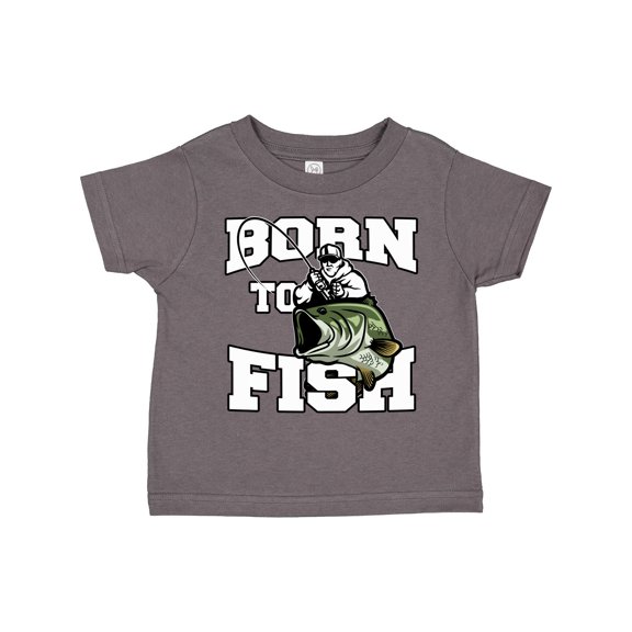Inktastic Born to Fish Boys or Girls Toddler T-Shirt