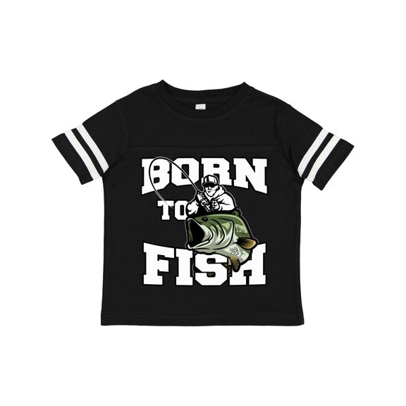 Inktastic Born to Fish Boys or Girls Toddler T-Shirt