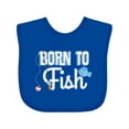 thumbnail image 1 of Inktastic Born to Fish Go Fishing Boys or Girls Baby Bib, 1 of 4