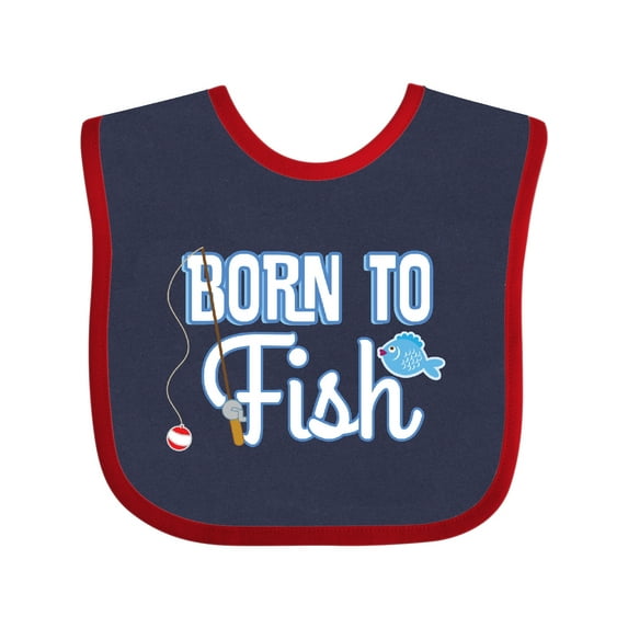 Inktastic Born to Fish Go Fishing Boys or Girls Baby Bib