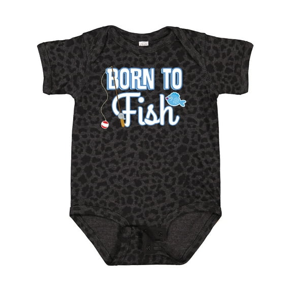 Inktastic Born to Fish Go Fishing Boys or Girls Baby Bodysuit