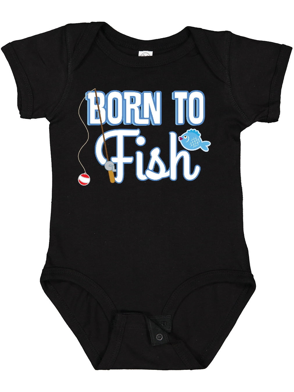 Inktastic Born to Fish Go Fishing Boys or Girls Baby Bodysuit