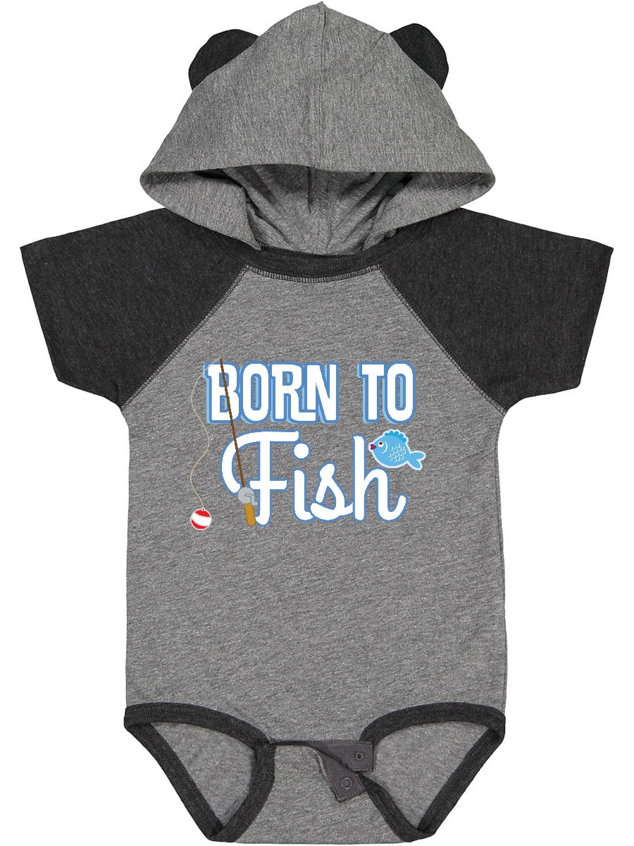 Inktastic Born to Fish Go Fishing Boys or Girls Baby Bodysuit
