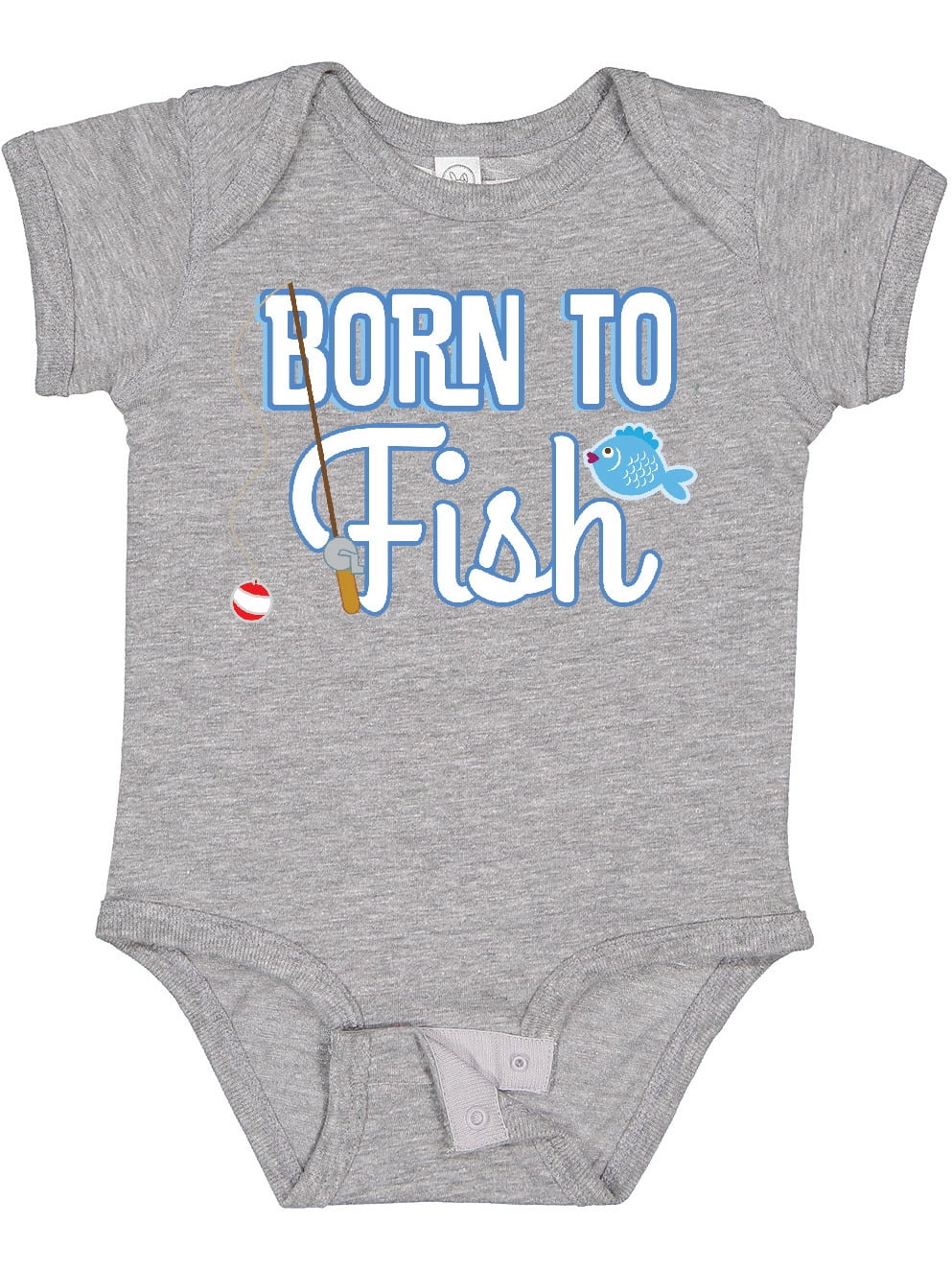 Inktastic Born to Fish Go Fishing Boys or Girls Baby Bodysuit