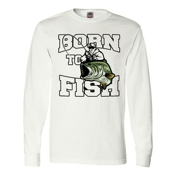 Inktastic Born to Fish Long Sleeve T-Shirt