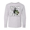 thumbnail image 1 of Inktastic Born to Fish Long Sleeve Youth T-Shirt, 1 of 5