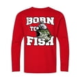 thumbnail image 1 of Inktastic Born to Fish Long Sleeve Youth T-Shirt, 1 of 5