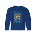 thumbnail image 1 of Inktastic Born to Fish Long Sleeve Youth T-Shirt, 1 of 5
