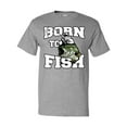 thumbnail image 1 of Inktastic Born to Fish T-Shirt, 1 of 5