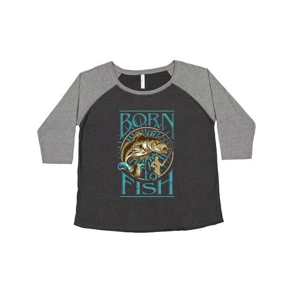 Inktastic Born to Fish Women's Plus Size T-Shirt