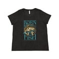 thumbnail image 1 of Inktastic Born to Fish Women's Plus Size T-Shirt, 1 of 5