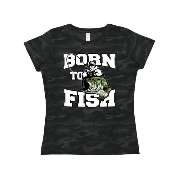 Inktastic Born to Fish Women's T-Shirt