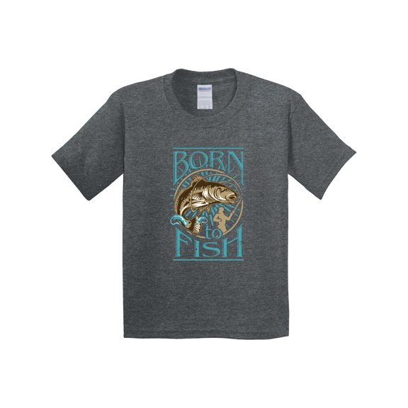 Inktastic Born to Fish Youth T-Shirt