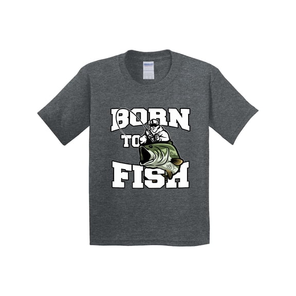 Inktastic Born to Fish Youth T-Shirt