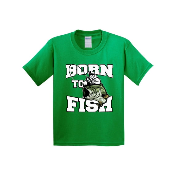 Inktastic Born to Fish Youth T-Shirt