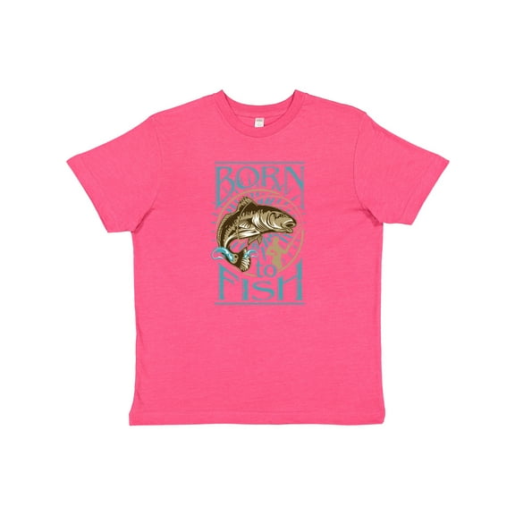 Inktastic Born to Fish Youth T-Shirt