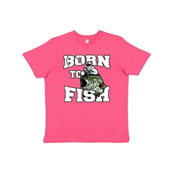 Inktastic Born to Fish Youth T-Shirt