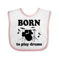 thumbnail image 1 of Inktastic Born to Play Drums Music Boys or Girls Baby Bib, 1 of 4