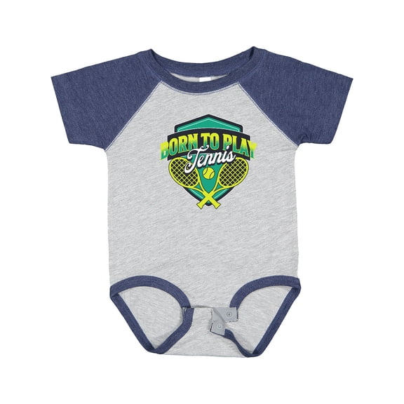 Inktastic Born to Play Tennis Boys or Girls Baby Bodysuit