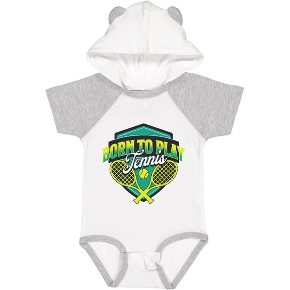 Inktastic Born to Play Tennis Boys or Girls Baby Bodysuit