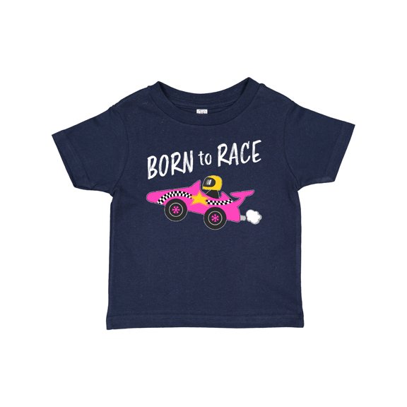 Inktastic Born to Race- Pink Race Car Boys or Girls Baby T-Shirt