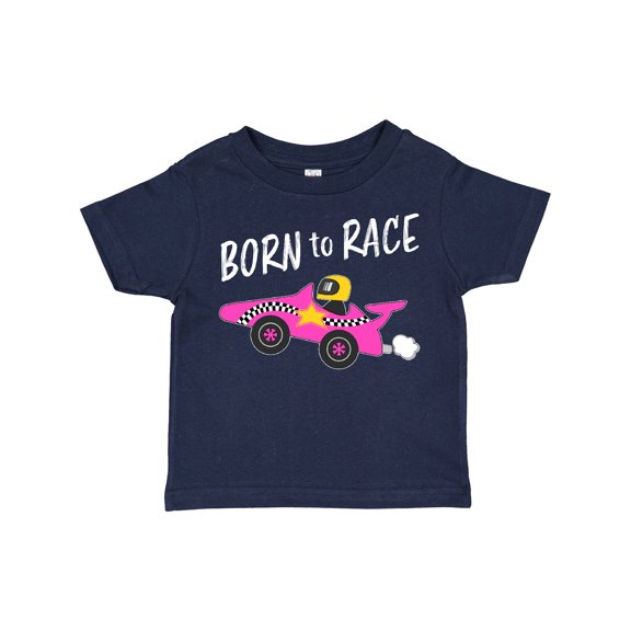 Inktastic Born to Race- Pink Race Car Boys or Girls Toddler T-Shirt