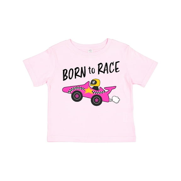 Inktastic Born to Race Pink Race Car Boys or Girls Toddler T-Shirt