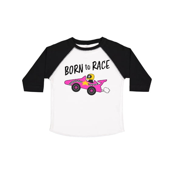 Inktastic Born to Race Pink Race Car Boys or Girls Toddler T-Shirt