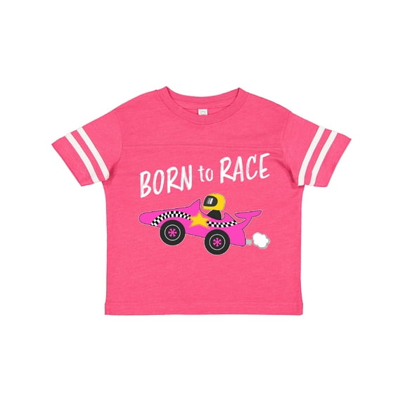 Inktastic Born to Race- Pink Race Car Boys or Girls Toddler T-Shirt