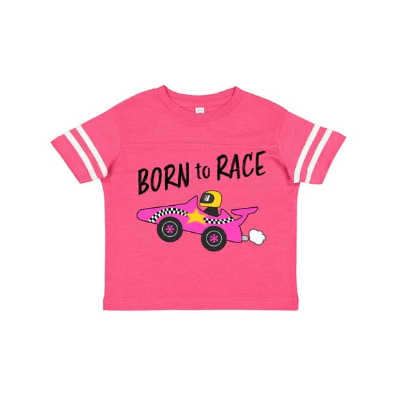 Inktastic Born to Race Pink Race Car Boys or Girls Toddler T-Shirt