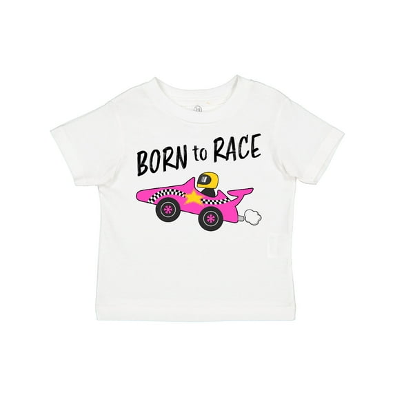 Inktastic Born to Race Pink Race Car Boys or Girls Toddler T-Shirt