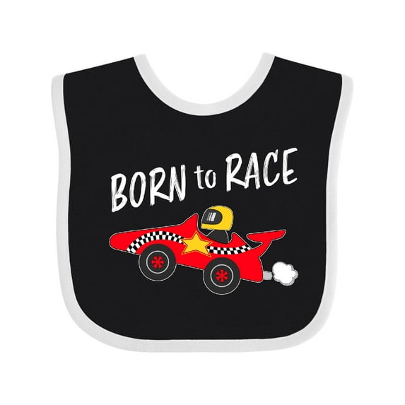 Inktastic Born to Race Red Race Car Boys or Girls Baby Bib