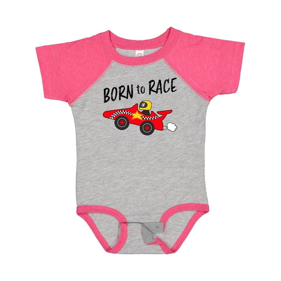 Inktastic Born to Race Red Race Car Boys or Girls Baby Bodysuit