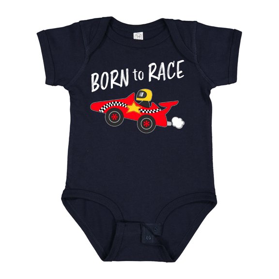 Inktastic Born to Race Red Race Car Boys or Girls Baby Bodysuit