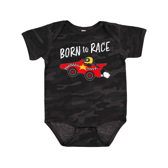 Inktastic Born to Race Red Race Car Boys or Girls Baby Bodysuit