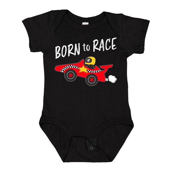 Inktastic Born to Race Red Race Car Boys or Girls Baby Bodysuit